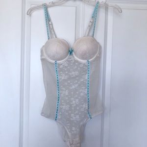 Pucker Up White Lace Bodysuit